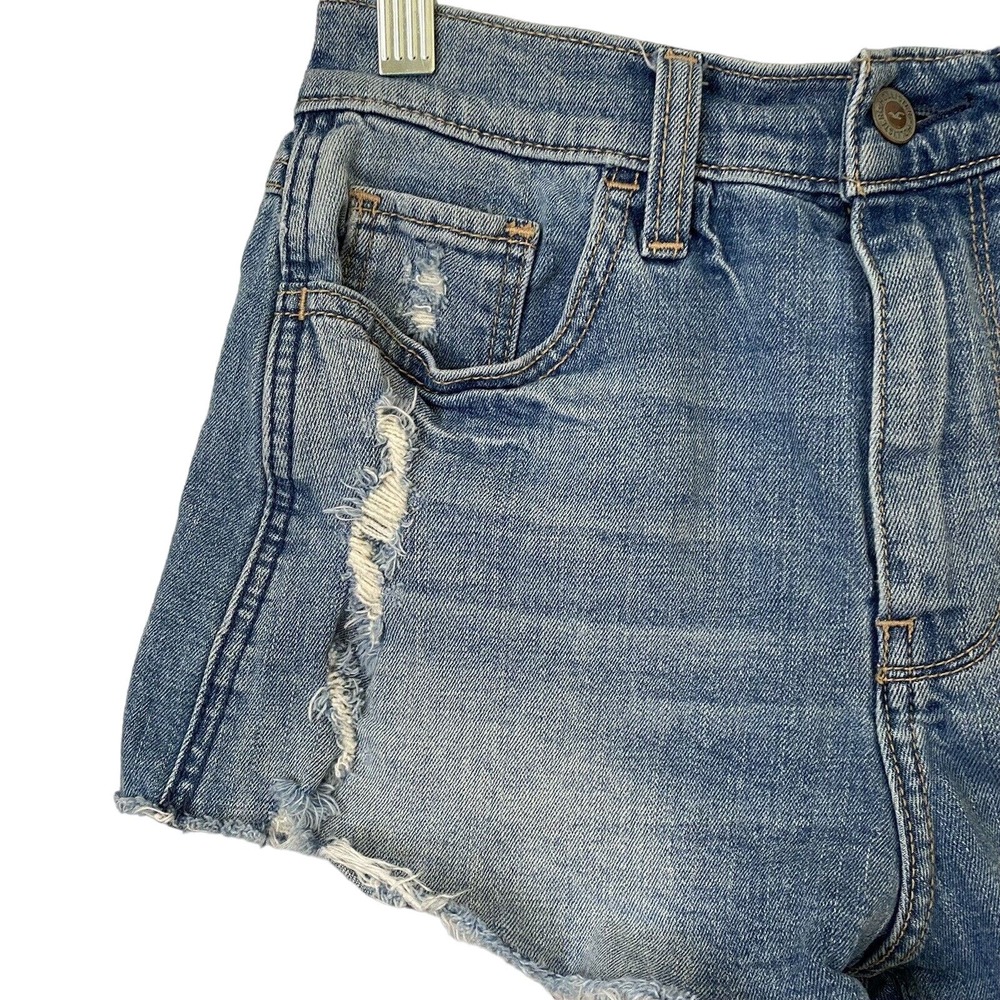 🌵 Hollister Women's Vintage Short High Rise Shorts Boho Distressed - Size 0/24 - Picture 2 of 5
